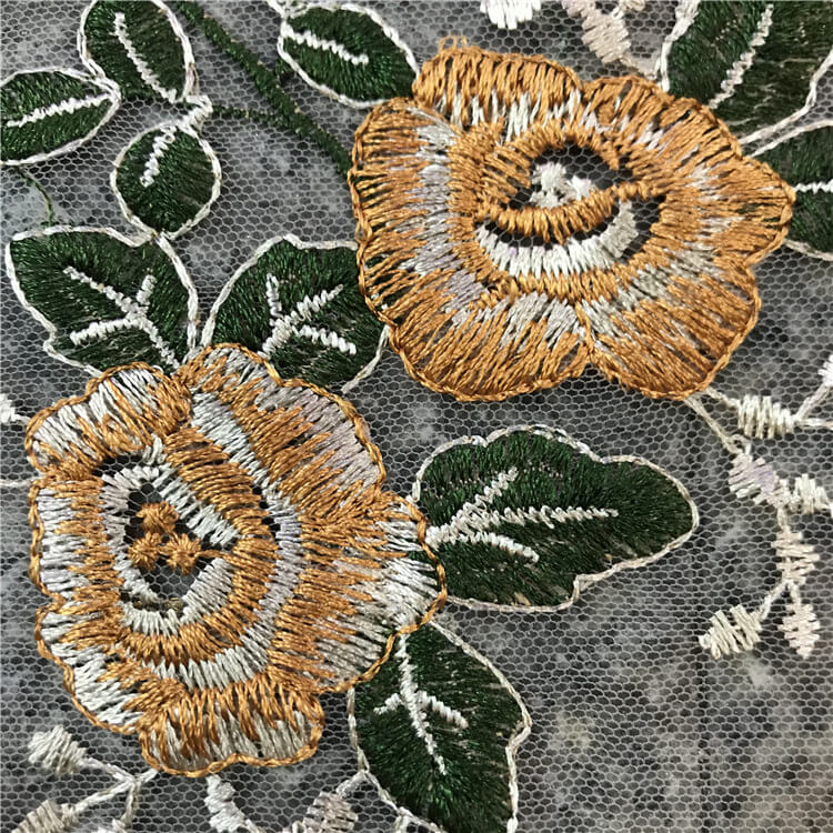 Embroidered Lace Embroidered Fabric Women's Polyester for Women's Wear 4
